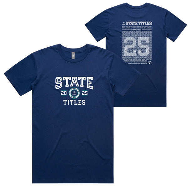 2025 NV State Titles Cotton Tee Men - Cobalt