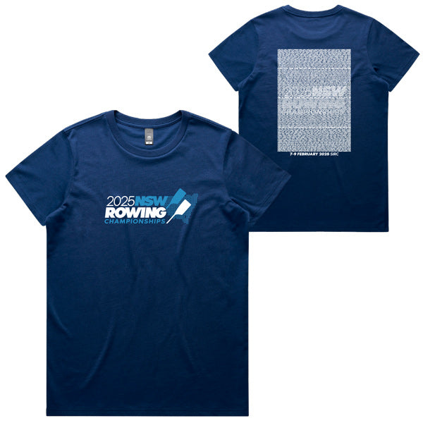 2025 NSW Rowing Championships Tee Women - Cobalt